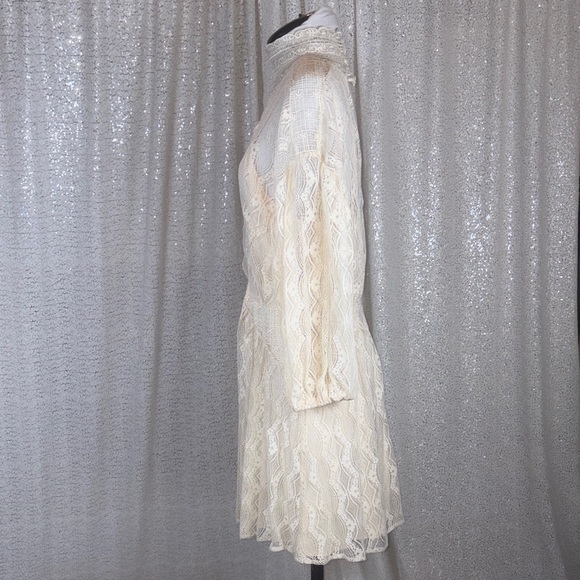 Free People “Bittersweet” Cream Lace Mini - Picture 3 of 7